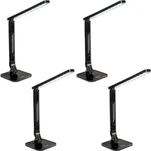 Tectake Schreibtischlampe Schwarz 4 St.
