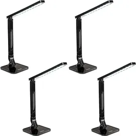 Tectake Schreibtischlampe Schwarz 4 St.