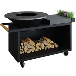 OFYR Feuerschale Island Black 100 PRO Keramik Dunkelgrau