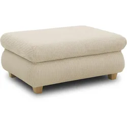 Hocker HOME AFFAIRE "Nika", beige (creme), B:93cm H:40cm T:69cm, 100% Polyester, Hocker, passend zur Serie, auch in Cord