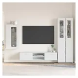 vidaXL TV-Schrankset mit Schubladen FLORIN 3 pcs Weiß Holzwerkstoff