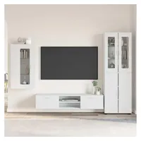 vidaXL TV-Schrankset mit Schubladen FLORIN 3 pcs Weiß Holzwerkstoff