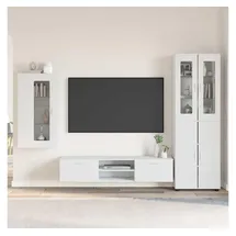 vidaXL TV-Schrankset mit Schubladen FLORIN 3 pcs Weiß Holzwerkstoff