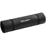 Deuser FITNESSMATTE XL | Extra groß (180 x 90 x 1 cm) | Rutschfest und wärmeisoliert| Umweltfreundlich, recycelbar und langlebig | NBR Material | ideal als Yogamatte, Gymnastikmatte, Sportmatte