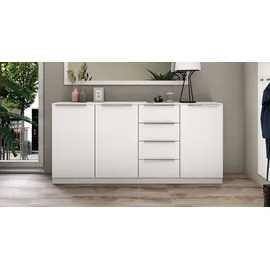 borchardt Möbel Highboard BORCHARDT MÖBEL "Oliva", weiß, B:200cm H:99cm T:35cm, Spanplatte, Sideboards, Highboard, Breite ca. 200 cm