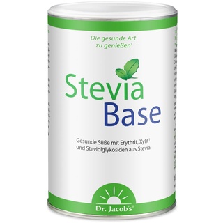 Dr. Jacob's SteviaBase I alternative Tafelsüße ohne Zucker I gesunder Zuckerersatz1 aus Erythrit, Xylit und Steviolglykosiden aus Stevia mit Calcium und Magnesium, zahnfreundlich1 I 400 g