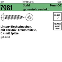 Industrial Quality Supplies DIN 7981-C/ISO 7049 Form CZ Linsenkopf-Blechschraube