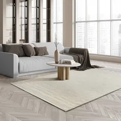 Teppich THE CARPET "Boho Nature Wool", beige (creme), B:250cm L:350cm, Wolle, Teppiche, Natur Wool Handgewebter Wollteppich skandinavischen Boho-Look