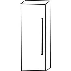 Puris Quada Oberschrank 40 x 15 x 80 cm mit 1 Tür Anschlag links, Griff 335, Badmöbel,