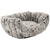 DOTMALL Hundekorb Haustierkorb Snakeskin S 40x35 cm grau