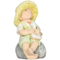 Outsunny Gartenstatue, Grün, Kunststoff, 25x43x23.5 cm, Dekoration, Skulpturen &