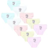 TupTam Unterhosen Mädchen 10er Pack Größe 92-170 – Bequeme Unterwäsche für Mädchen aus Baumwolle, Farbe: Einhorn Blau Graphite Grau Rosa, Größe: 104-110 - 104-110