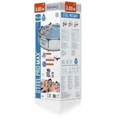 Steel Pro MAX Frame Pool 305x76 Rund 10FT BESTWAY 3in1