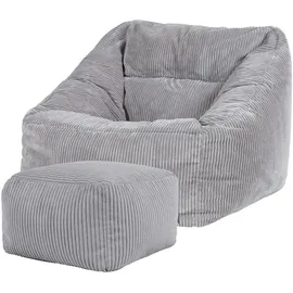 I.C.O.N. icon Sitzsack, Hellgrau, Textil, 340 L, 1-Sitzer, Freiform, 97x73x84 cm, Hergestellt in Deutschland, Oeko-Tex® Standard 100, Reach, Wohnzimmer, Hocker, Sitzsäcke, XXL Sitzsäcke