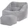 I.C.O.N. icon Sitzsack, Hellgrau, Textil, 340 L, 1-Sitzer, Freiform, 97x73x84 cm, Hergestellt in Deutschland, Oeko-Tex® Standard 100, Reach, Wohnzimmer, Hocker, Sitzsäcke, XXL Sitzsäcke