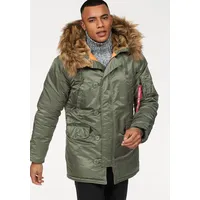 Alpha Industries N3B VF 59 Gr. XXXL, grün sage-green) Herren Jacken mit abnehmbarem Kunstfellkragen