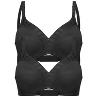 FELINA 2er Pack BH ohne Bügel in schwarz schwarz