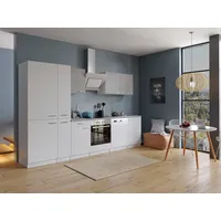 Respekta Küchenzeile Küchenblock Einbauküche Komplett 310 cm weiß Beton respekta