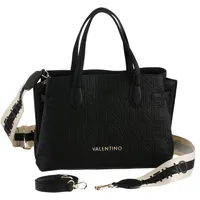 Valentino Pansy Shopper Polyurethan Black
