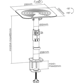 My Wall HS30L 2fach Lautsprecher-Ständer Schwarz Höhenverstellbar, Neigbar, Stand