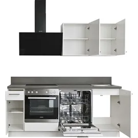 kochstation Küchenzeile KS-Scafa 200 cm weiß