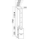 Burgbad Hochschr.Sys30 PG4 Sana 1760x450x320 Sandstein Hochglanz, HSBC045RF6561 HSBC045RF6561