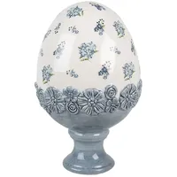 Clayre & Eef Dekorationsfigur Ei Ø 12x19 cm Weiß