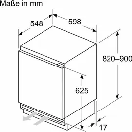 Siemens iQ500 KI22LADD0 Einbaukühlschrank (110 l, 820 mm hoch)