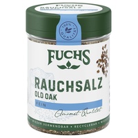 Fuchs Gewürze - Rauchsalz "Old Oak" - über Eichenholz geräuchert, rauchiger Geschmack für Grillfleisch oder Fisch - natürliche Zutaten - 100 g in wiederverwendbarer, recyclebarer Dose