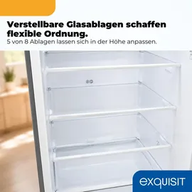 Exquisit KGC380-115-NF-040C Kühl-Gefrierkombination (379 l, 2005 mm hoch, Inoxlook)