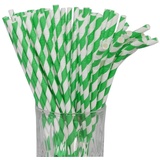 LUXENTU Gestreift mit Knick Papier-Trinkhalme 19.7 cm«, (100-tlg) grün