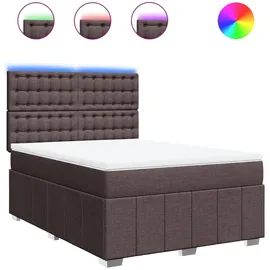 vidaXL Boxspringbett 140 x 200 cm Dunkelbraun