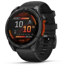 Garmin fenix 8 AMOLED 47 mm schwarz / schiefergrau mit QuickFit Silikon-Armband 22 mm