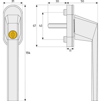 ABUS Fenstergriff FG 110 silber