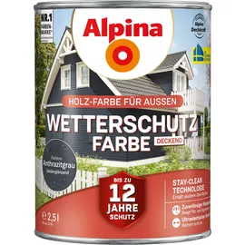 Alpina Wetterschutzfarbe Anthrazitgrau 2,5 l