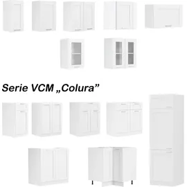 VCM Eckschrank Colura 57 x 57 x 60 cm Weiß