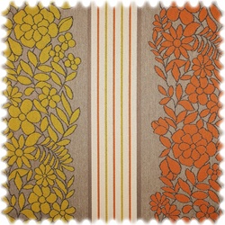 AKTION Outdoor Jacquard Möbelstoff Beach Club Gelb / Orange