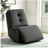 OTTO home Sessel BAILEE, TV-Sessel, Schaukelsessel, Drehsessel, Loungesessel mit Federkernpolsterung grau