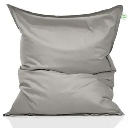 Green Bean© Indoor Sitzsack "Square" XXL 140x180cm 380 Liter Bean Bag EPS Perlen Füllung Riesensitzsack Groß Sitzkissen Steingrau