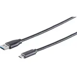 ShiverPeaks USB-A auf USB-C Adapter 1,8 m Schwarz