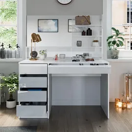 Vicco Schminktisch Sherry Weiß, 120 x 75 cm mit Spiegel