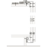 HAWA Combino 20 H FS Schiebetürbeschlag (Außenfront), 1200x2200mm für Holztüren bis 20kg, 2-türig Stahl/Kunststoff anthrazit