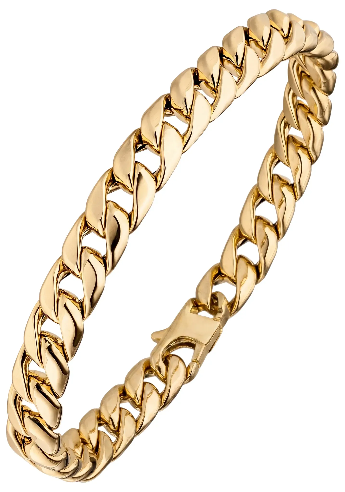 Armband JOBO, gelb (gelbgold 585), Armbänder, Damen, 21cm, Gelbgold 585, Armband, Panzerarmband 585 Gold 21 cm