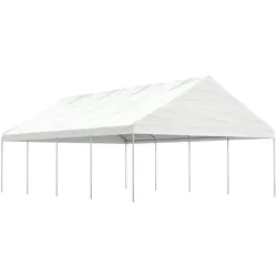 vidaXL Pavillon mit Dach Weiß 8,92x5,88x3,75 m Polyethylen
