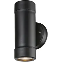 ETC Shop Wandleuchte Kunststoff 8,6x16 cm 2 Flammig Up & Down schwarz