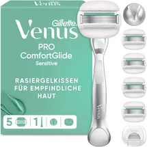 Gillette Venus Pro Comfortglide Sensitive Rasierer + 5 Klingen