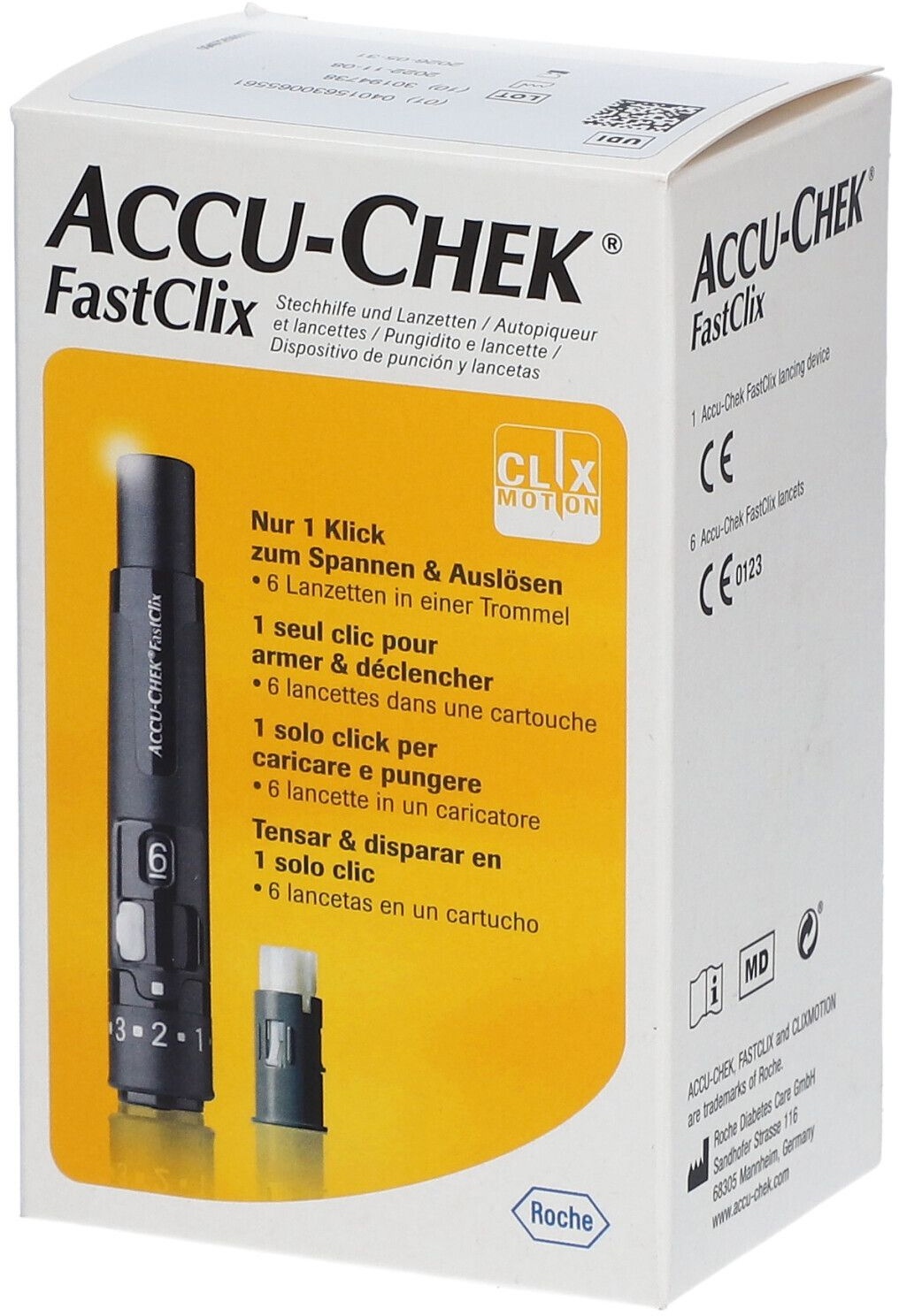Accu-Chek® FastClix Stechhilfe + Kartusche mit 6 Lanzetten