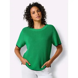 Creation L Premium Lyocell-Baumwoll-Pullover grün 44