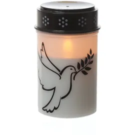 MARELIDA 2er Set LED Grablicht Grabkerze Taube | Gr.: onesize