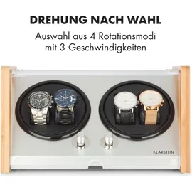 Klarstein Uhrenbeweger Hanoi für 4 Uhren mit 3 Geschwindigkeiten und 4 Modi Braun